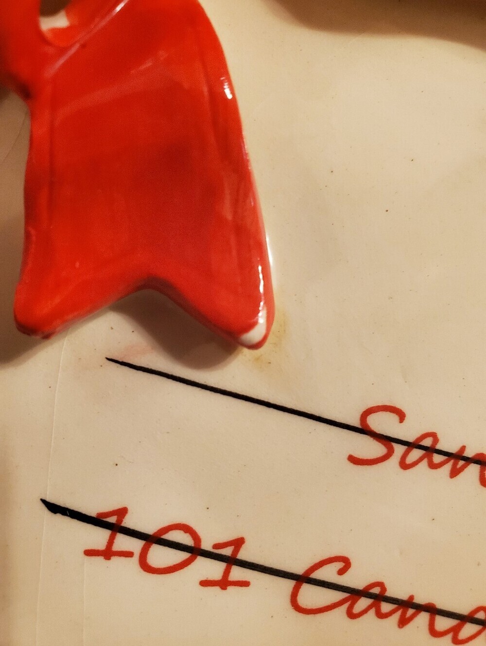 Vintage Letter to Santa Ceramic Postcard Cookie Plate - Picture 3 of 4